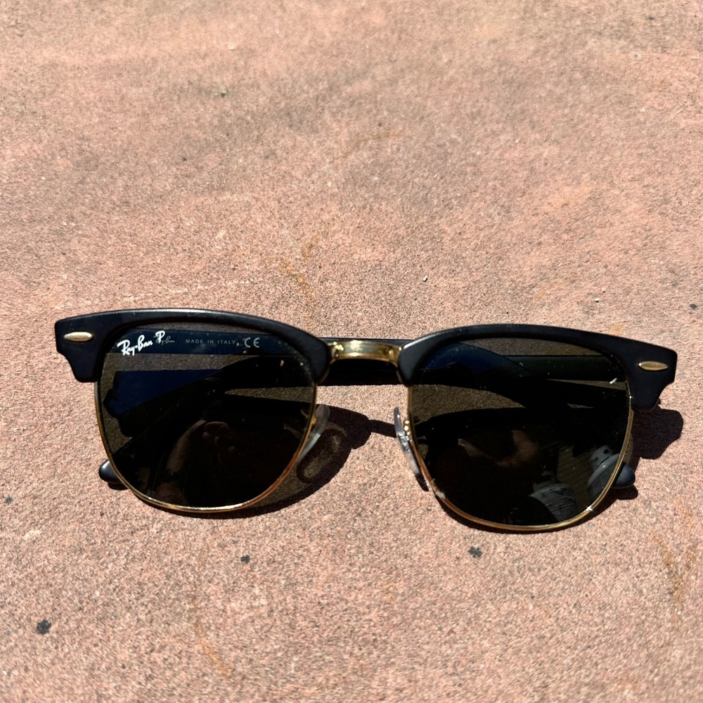 Ray-Ban Clubmaster Black and Gold Sunglasses